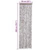vidaXL Vliegengordijn 56x200 cm chenille bruin en beige