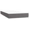 vidaXL Pocketveringmatras voor kinderen medium 80x160 cm kunstleer grijs