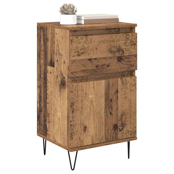 vidaXL Dressoir met lade Oud hout 35 x 40 x 70 cm Bewerkt hout