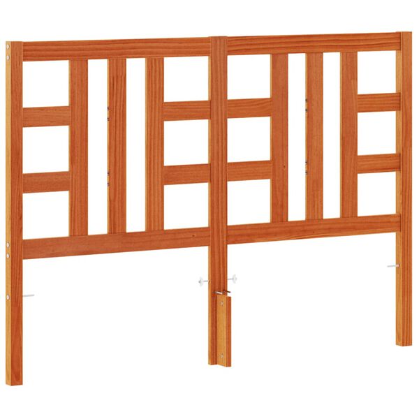 vidaXL Hoofdbord 150 cm massief grenenhout wasbruin