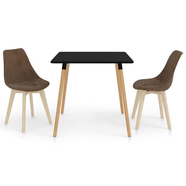 vidaXL 3-delige Eethoek bruin