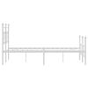 vidaXL Bedframe met hoofd- en voeteneinde metaal wit 160x200 cm