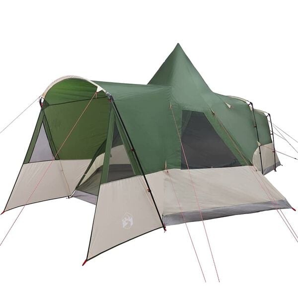 vidaXL Teepee Tent met dak met opslag Groen 720 x 465 x 295 cm