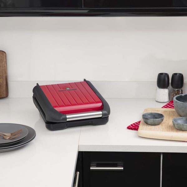 GEORGE FOREMAN Grill Compact S staal rood
