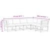 vidaXL 6-delige Loungeset met kussens massief grenenhout wit