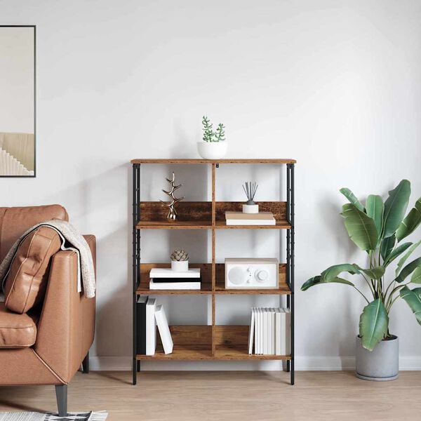 vidaXL Boekenkast Oud Hout 82 x 32 x 112 cm Bewerkt hout