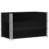 vidaXL Palletopzetranden 3 st 100x50 cm massief grenenhout zwart