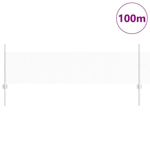 vidaXL Hek met Paal Zilver 0,5 x 100 m Staal