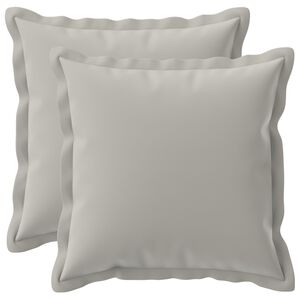 vidaXL Kussensloop 2 st HOUTEN Grijs 30 x 30 cm Polyester