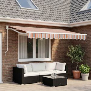 vidaXL Vervangingsdoek voor luifelrok gestreept 300 cm meerkleurig