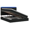 vidaXL LED Opslagbed met Matras Zwart 160 x 200 cm Stof