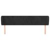vidaXL Hoofdbord met randen 183x23x78/88 cm fluweel zwart