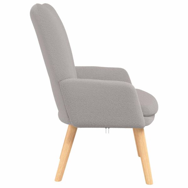 vidaXL Fauteuil Lichtgrijs 63 x 67 x 94 cm Schapenstof en Triplex