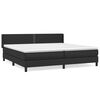 vidaXL Boxspring met matras kunstleer zwart 200x200 cm