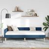 vidaXL Hoekbedframe met hoofdeinde Blauw 100 x 200 cm Stof