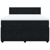 vidaXL Boxspring met matras fluweel zwart 140x200 cm