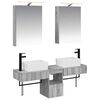 vidaXL Badkamerkastenset 5 pcs Grijs Sonoma 50 x 14,5 x 70 cm