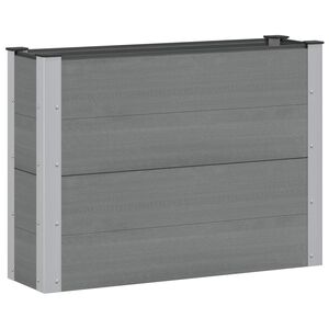 vidaXL Verhoogde plantenbak Grijs 100 x 30 x 72 cm WPC en Aluminium