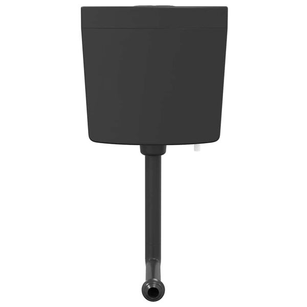 vidaXL Toiletstortbak met watertoevoer onderin 3/6 L zwart