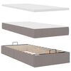 vidaXL Bed met matras 90x200 cm stof taupe