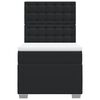 vidaXL Boxspring met matras kunstleer zwart 100x200 cm