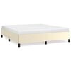 vidaXL Bedframe zonder matras 160x200 cm kunstleer cr&egrave;mekleurig