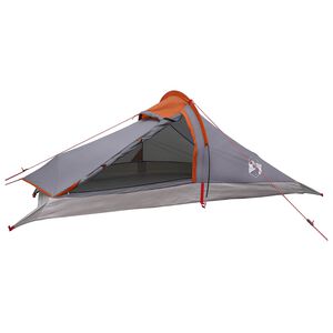vidaXL Backpacking Tent Grijs en Oranje 2-persoons