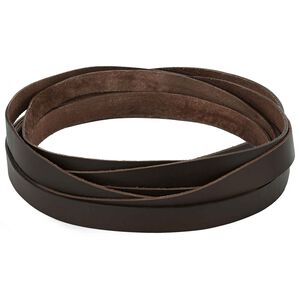 vidaXL Leren riem 1 Donkerbruin 200 x 1 cm Leer