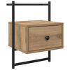 vidaXL Nachtkastje Artisan Eiken 35 x 30 x 51 cm Bewerkt hout