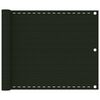 vidaXL Balkonscherm 75x400 cm HDPE donkergroen