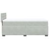 vidaXL Boxspring met matras fluweel lichtgrijs 100x200 cm