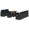 vidaXL Tuin Sofa Set 10 st 9-Aantal zitplaatsen Zwart