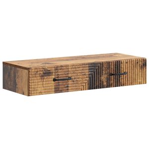 vidaXL Wandmontage Zijtafel Oud hout 87,5 x 34,5 x 17 cm Bewerkt hout
