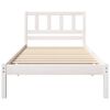 vidaXL Bedframe met hoofdeinde Wit 90 x 190 cm Massief grenenhout