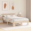 vidaXL Bedframe met hoofdeinde Naturel 120 x 200 cm Massief grenenhout