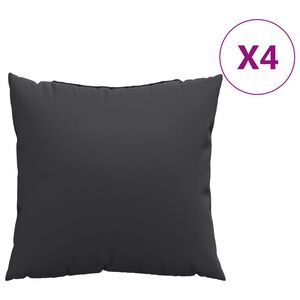 vidaXL Bankkussens 4 st 40x40 cm stof zwart