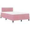 vidaXL LED Box Spring Bed met matras met LED Roze 120 x 200 cm Fluweel