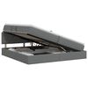 vidaXL Opbergbed met matras Donkergrijs 200 x 200 cm fluweel