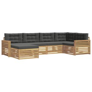 vidaXL Buiten bankenset 6 st Wit en antracietkleurig Polyester