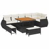 vidaXL Tuinbankenset 9 st Zwart poly rattan