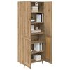 vidaXL Highboard Artisan Eiken 69,5 x 34 x 180 cm Bewerkt hout