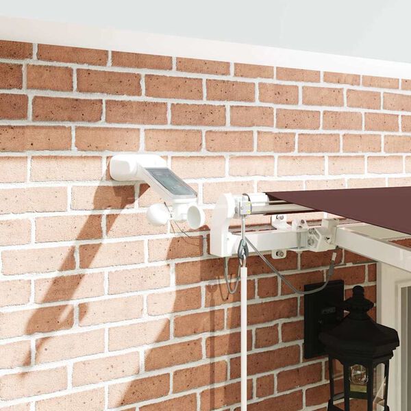 vidaXL Luifel automatisch uittrekbaar met LED 400x300 cm bruin