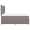 vidaXL Boxspring met matras stof taupe 140x200 cm