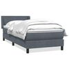 vidaXL Boxspring met matras fluweel donkergrijs 80x210 cm