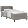 vidaXL Boxspringbed met matras met hoofdeinde Taupe 90 x 190 cm Stof