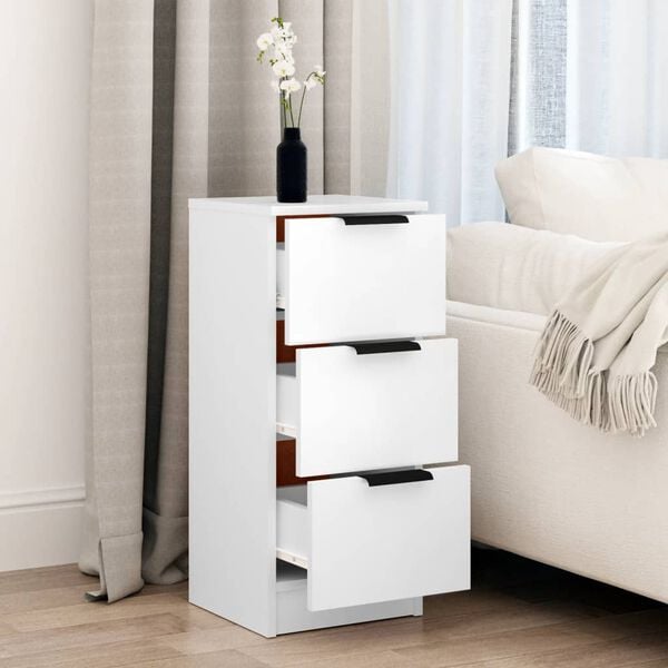 vidaXL Dressoir 30x30x70 cm bewerkt hout wit