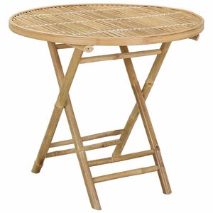 vidaXL Tuinstafel Naturel 80 x 70 cm Bamboe