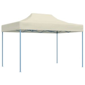 vidaXL Partytent inklapbaar 3x4 m staal cr&egrave;me