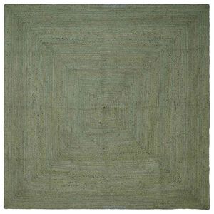 vidaXL Vloerkleden Vierkant Olijfgroen 240 x 240 cm Jute