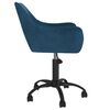 vidaXL Eetkamerstoelen draaibaar 6 st fluweel blauw